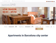 Tablet Screenshot of apartmentsunio.com